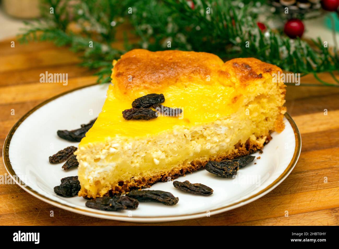 pasca rumeno o torta al formaggio tradizionalmente fatta per le vacanze di Natale e di Pasqua Foto Stock