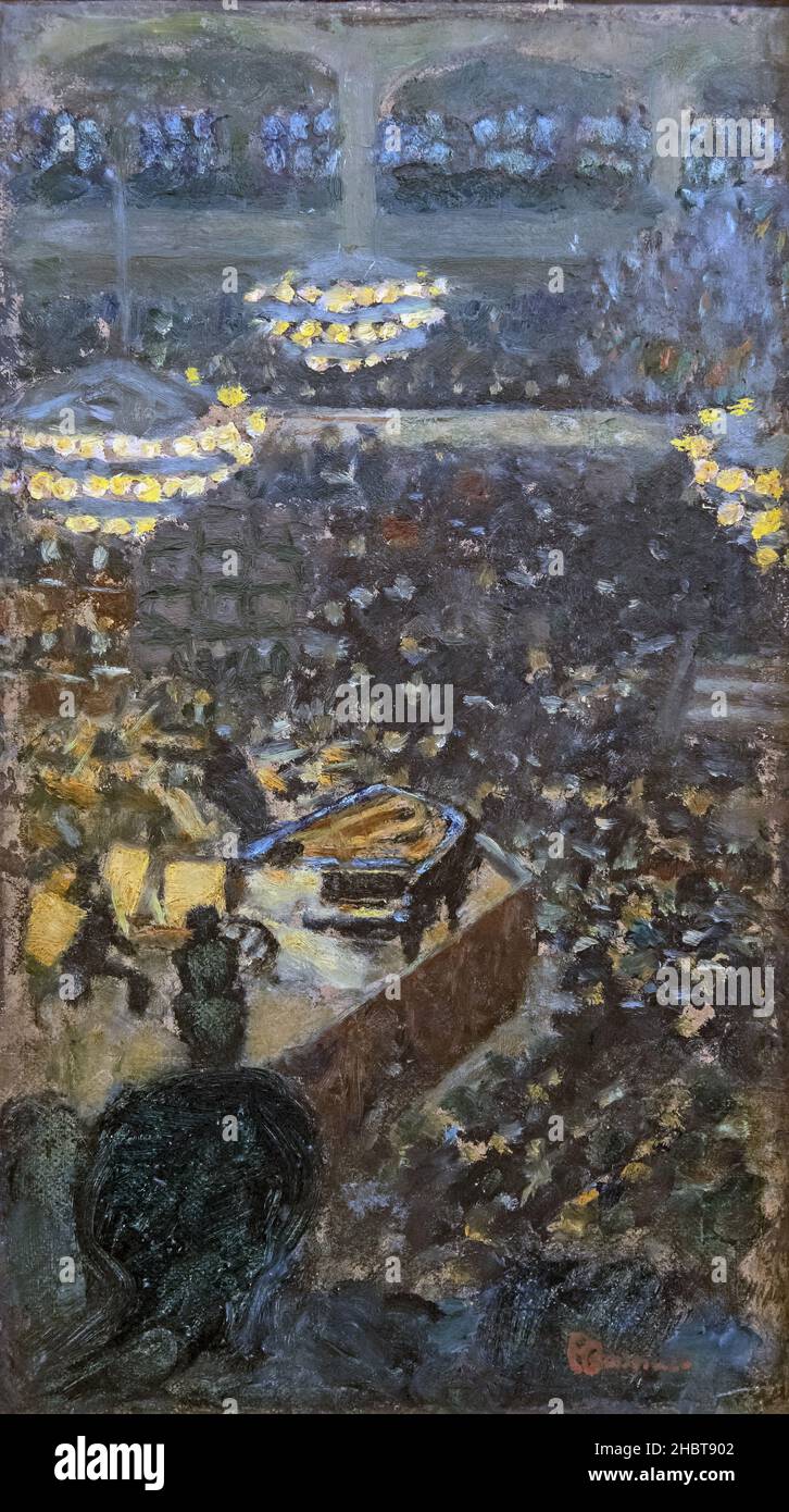 Le Concerto Lamoureux - 1895c. - olio su tela 37,5 x 21 cm - Bonnard Pierre Foto Stock