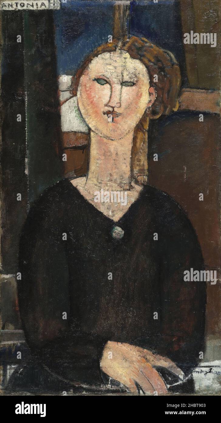 Antonia - 1915c. - olio su tela 46 x 82 cm - Modigliani Amedeo Foto Stock