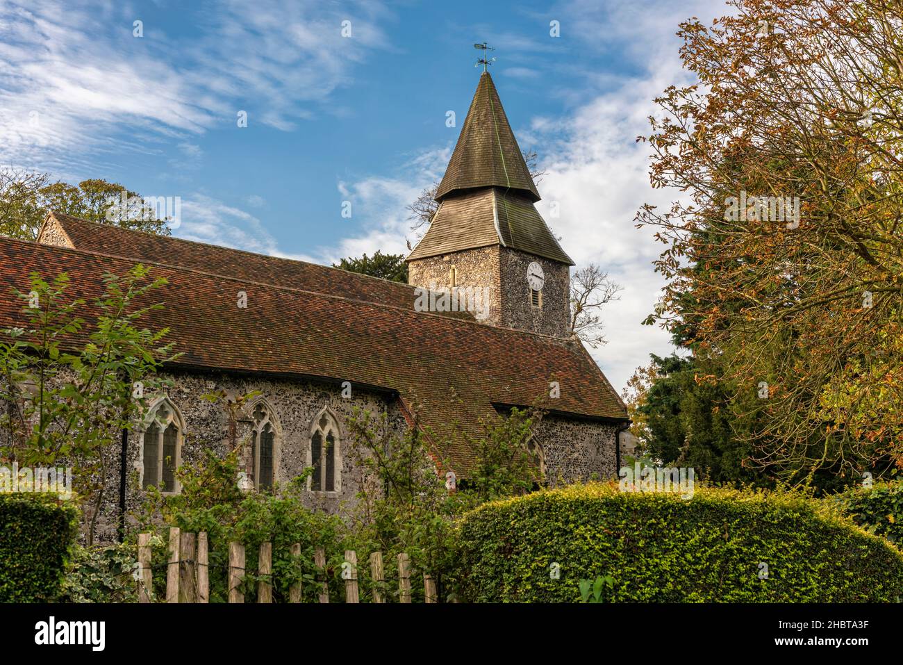 Chiesa di Santa Maria la Vergine in Upchurch nel Kent, Inghilterra Foto Stock