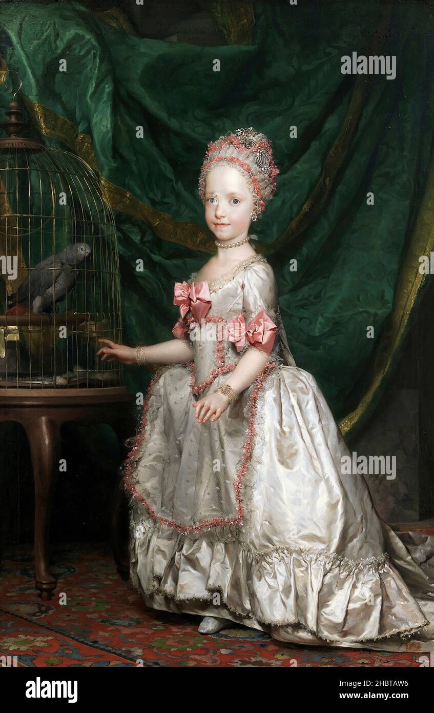 Arciduchessa Maria Teresa d'Austria - 1771 - olio su tela 144 x 105 cm - Mengs Anton Raffaello Foto Stock