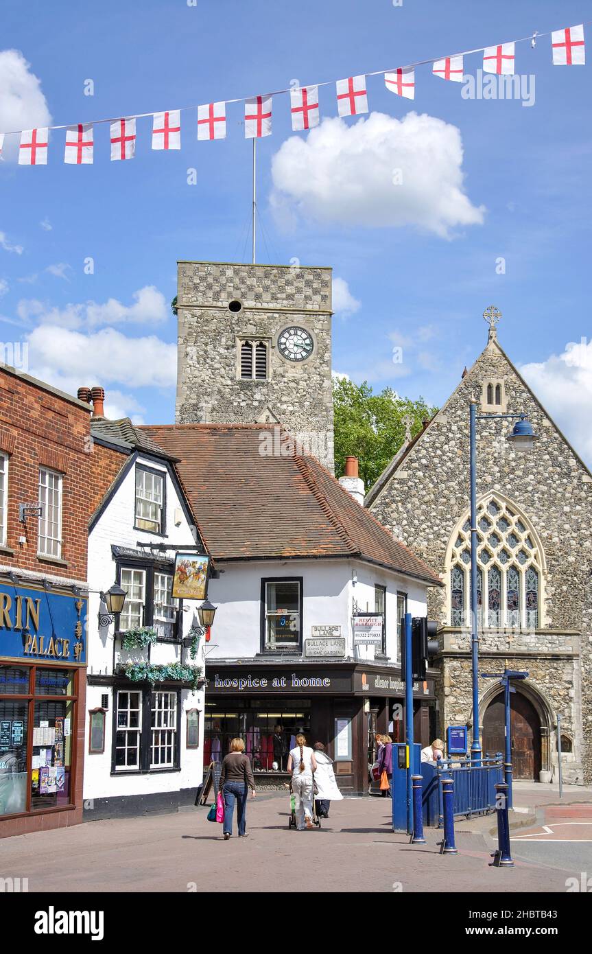 Chiesa della Santa Trinità, High Street, Dartford Kent, England, Regno Unito Foto Stock