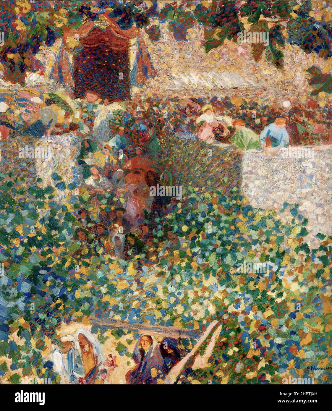 Festa al villaggio - 1912 13 - olio su tela 96,5 x 83,8 cm - Nomellini Plinio Foto Stock