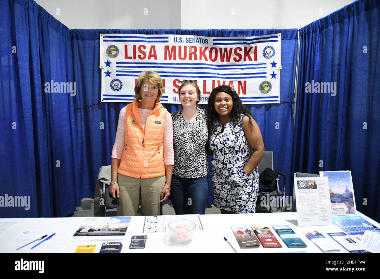 Lisa Murkowski visita 2019 Alaska state Fair ca. 28 agosto 2019 Foto Stock