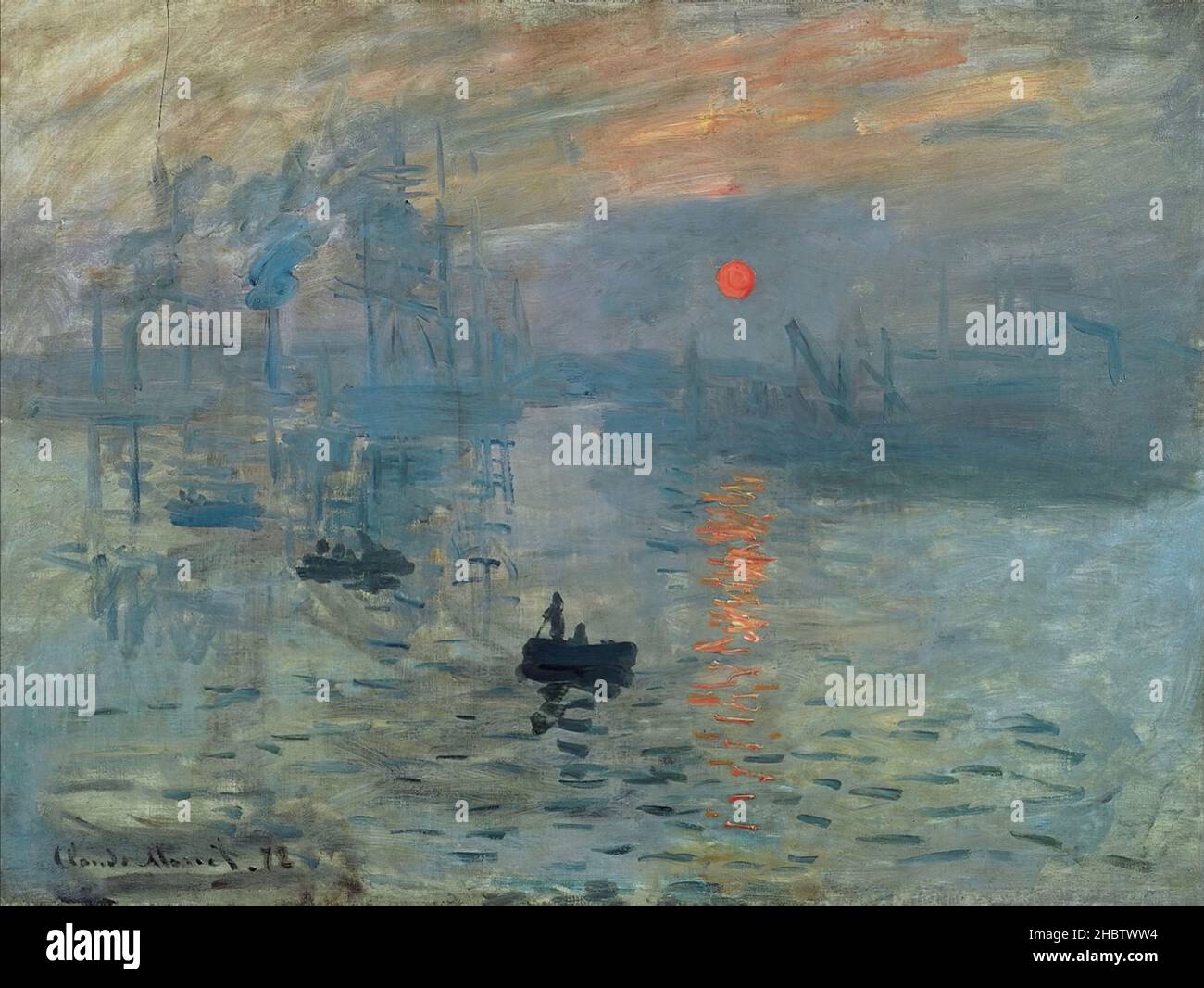 Impression, soleil levant - 1872 - - olio su tela 48 x 63 cm - mo32Monet Claude Foto Stock