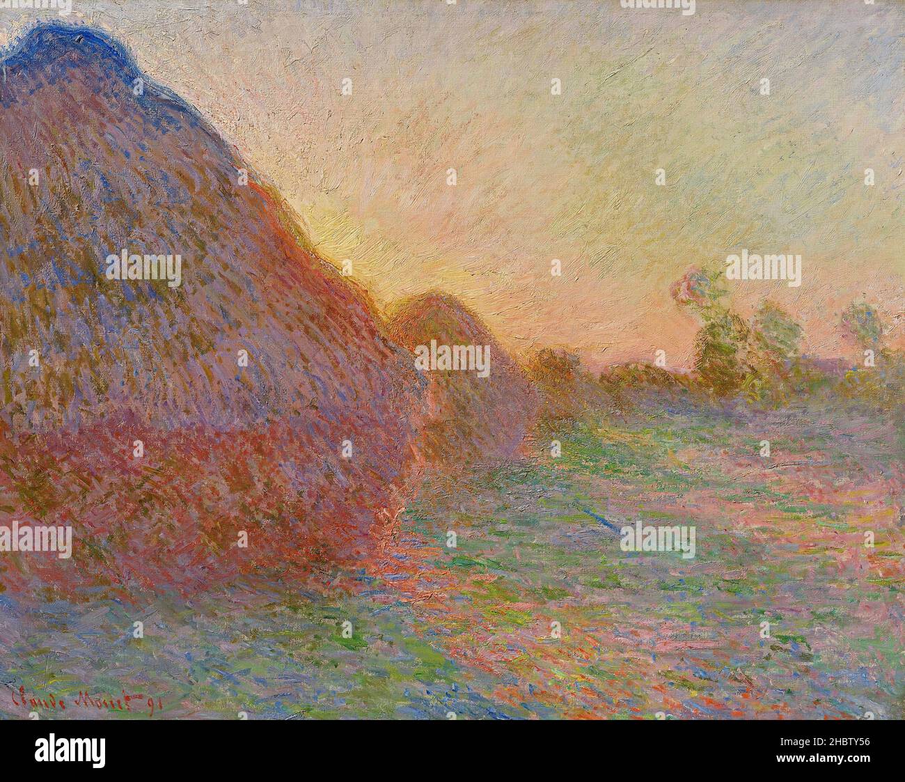 Grainstacks - 1890 - olio su tela 73 x 92,5 cm - Monet Claude Foto Stock