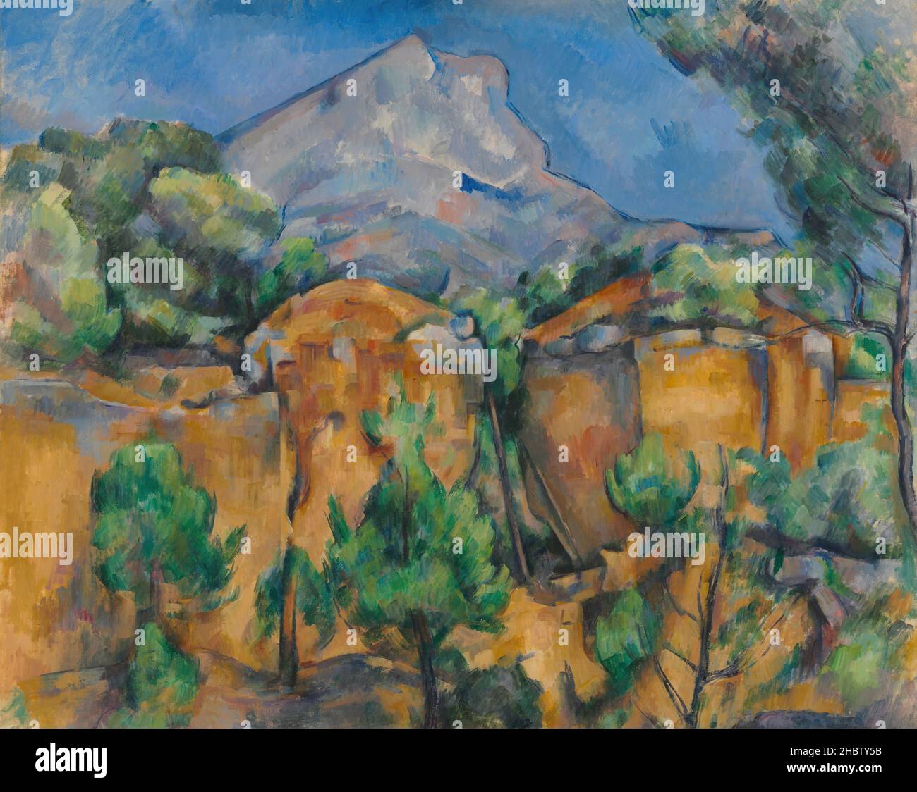 La Montagne Sainte-Victoire vue de la carrière Bibémus - 1897c. - olio su tela 65,1 x 81,3 cm - ce08Cézanne Paul Foto Stock