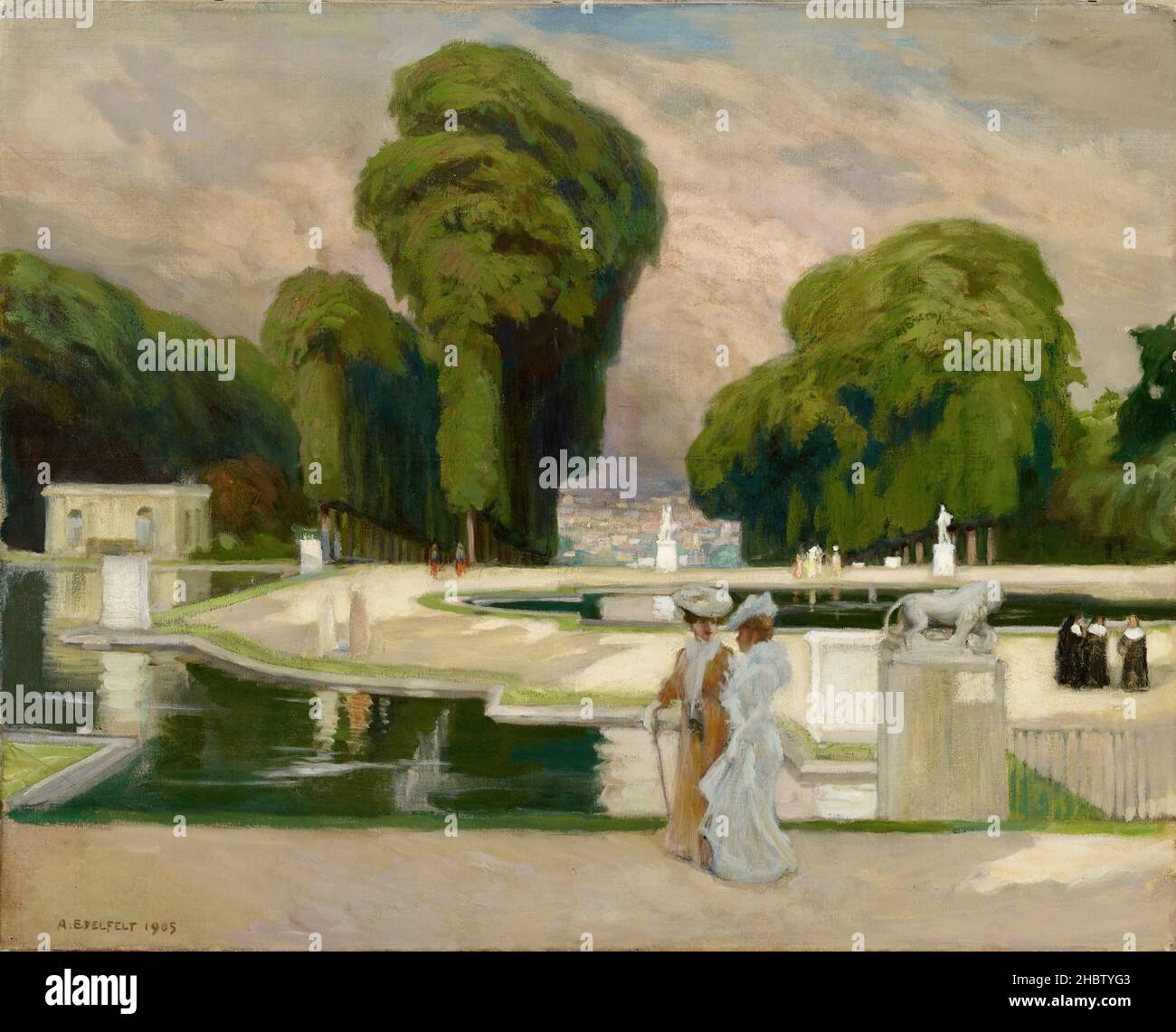 Da St. Cloud Park, Parigi - 1905 - olio su tela 65 x 81,5 cm - Edelfelt Albert Foto Stock