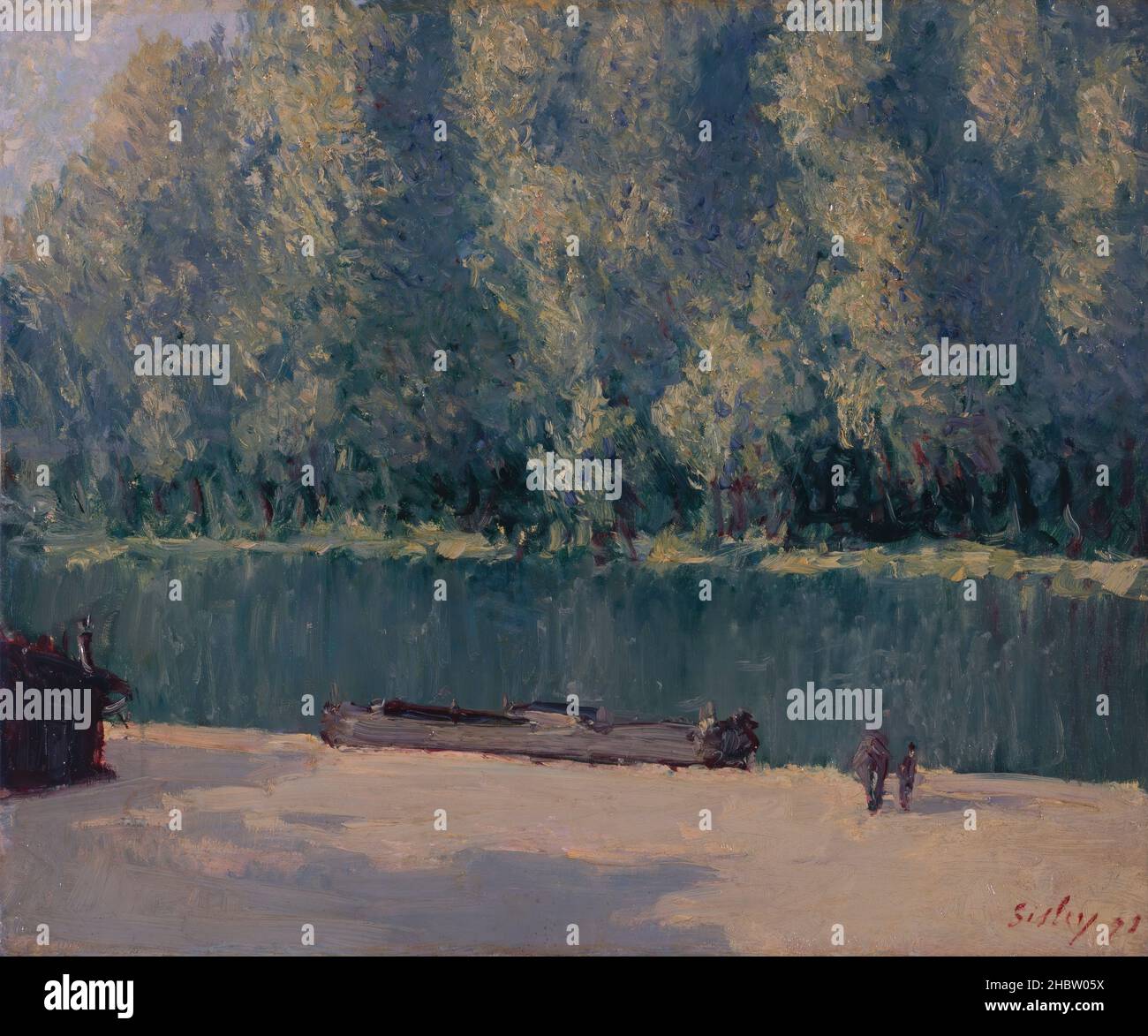 Banche del Loing - 1891 - olio su tela 35,6 x 44,5 cm - Sisley Alfred Foto Stock