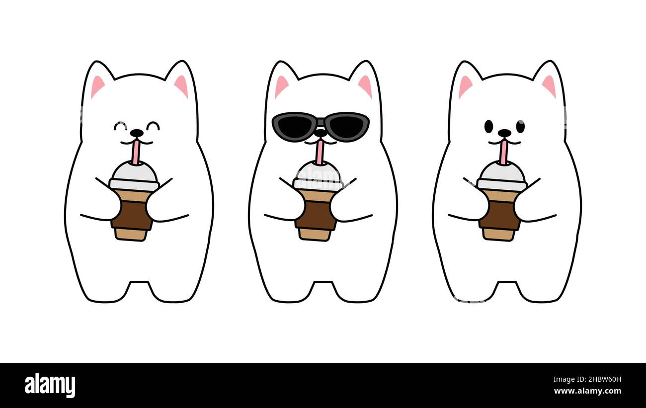 Immagini Stock - Gli Adesivi Per Gatti Simpatici Cartoni Animati