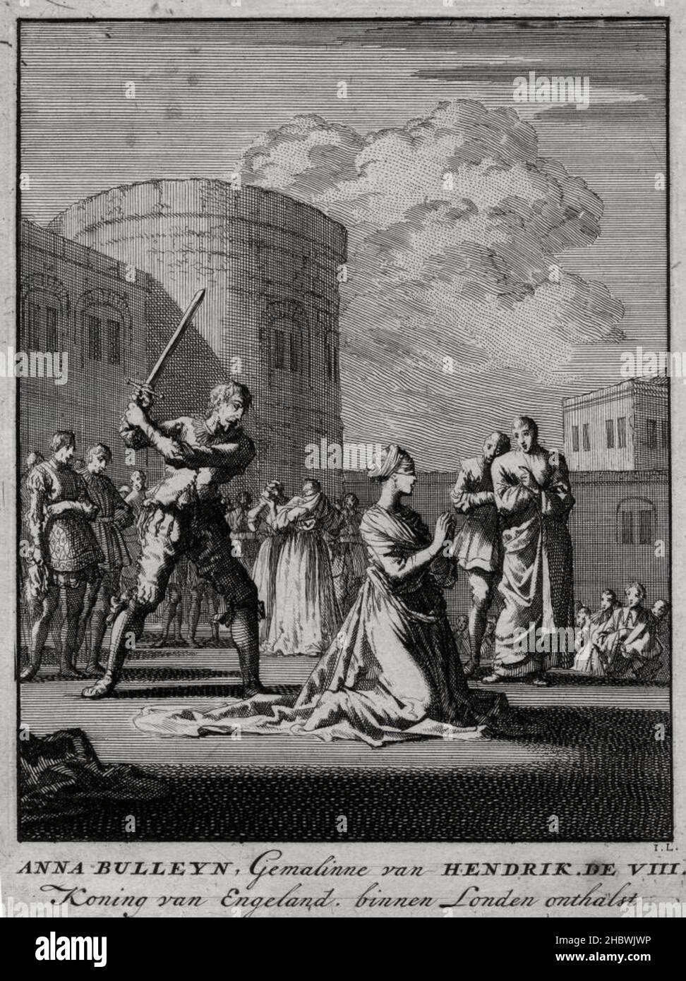 L'esecuzione di Anne Boleyn alla Torre di Londra il 19th maggio 1536 Foto Stock