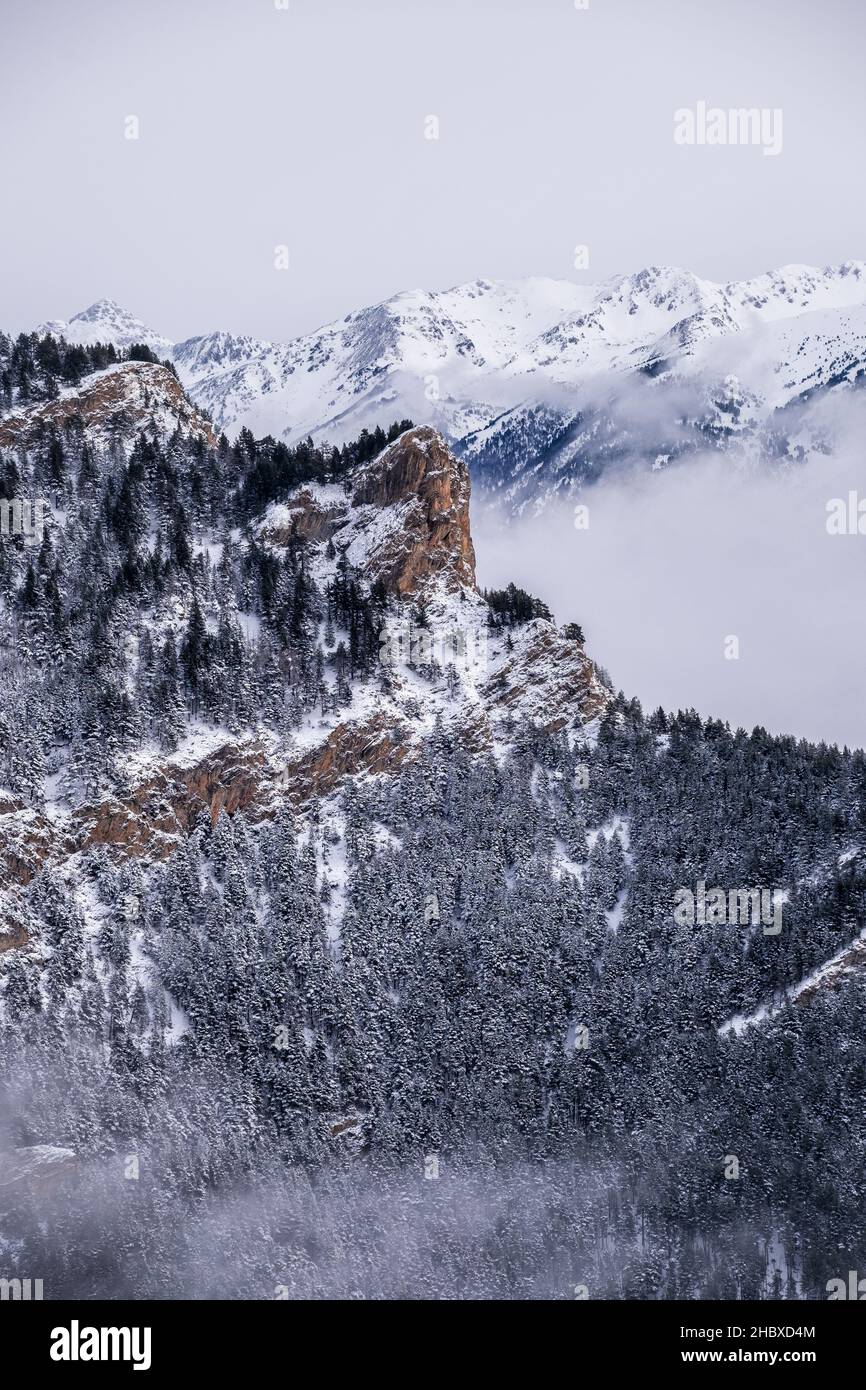 Texture in montagna in inverno. Strutture invernali Foto Stock