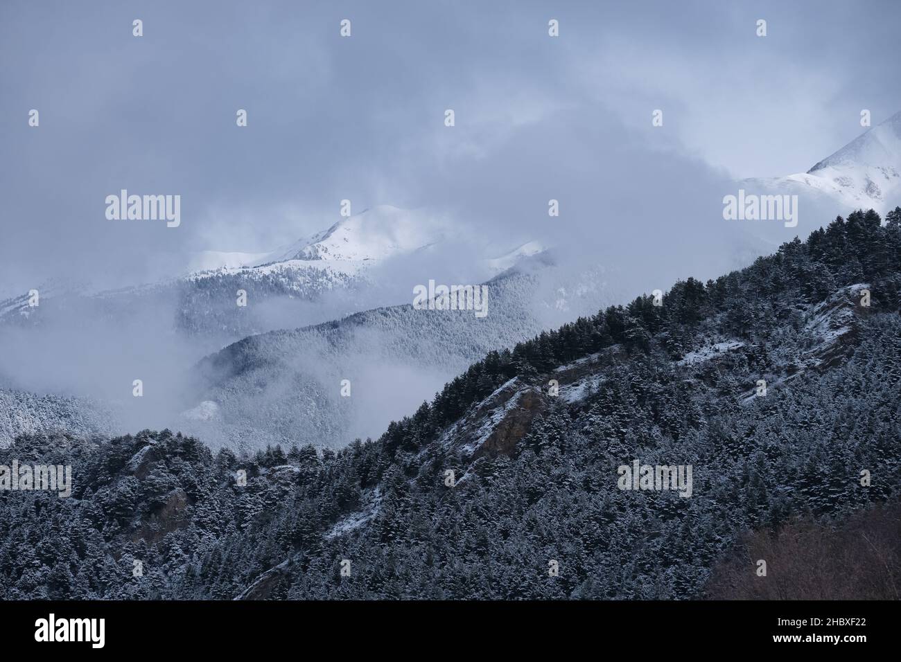 Texture in montagna in inverno. Strutture invernali Foto Stock
