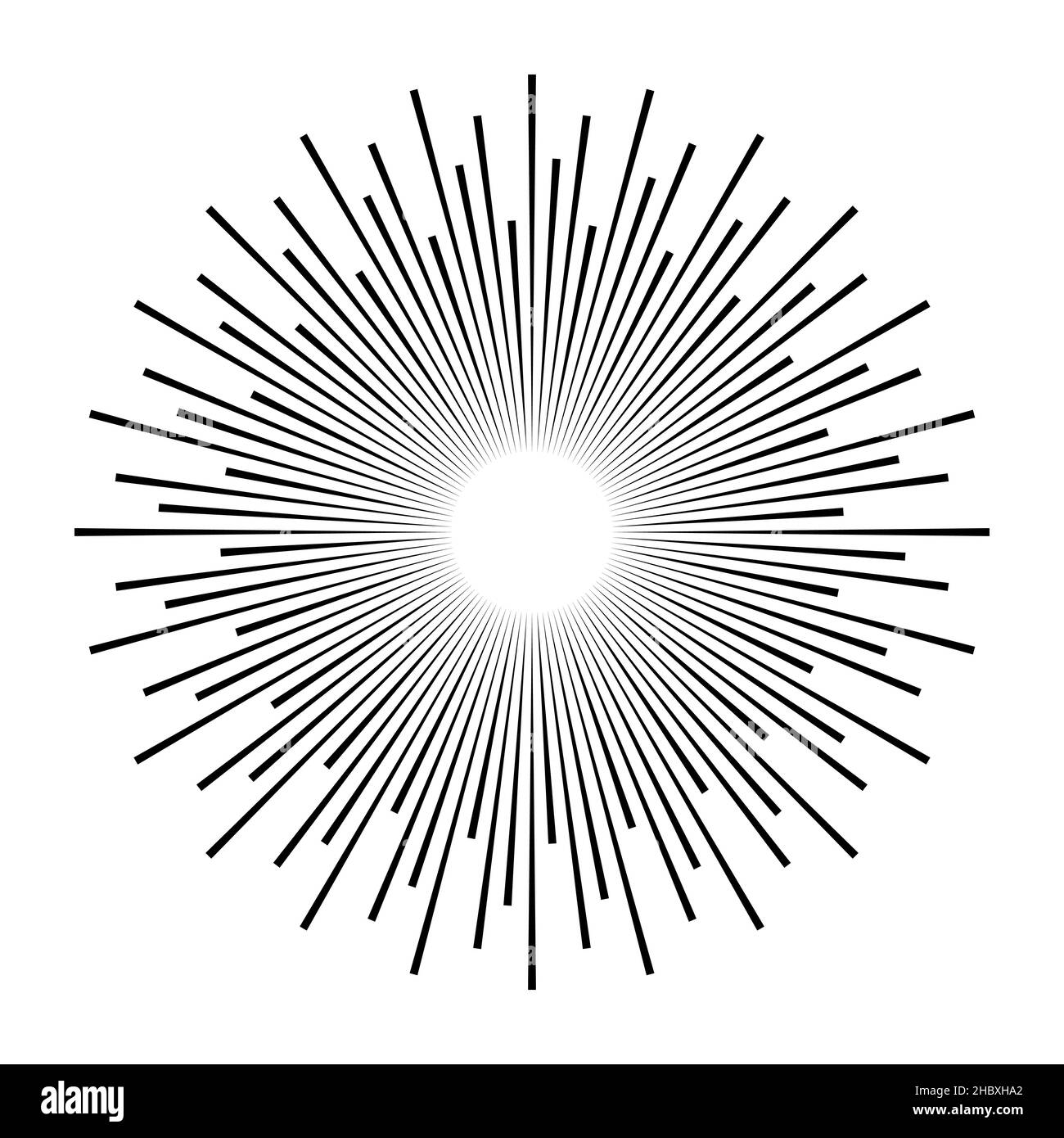 Vintage Sun Rays monocromatico STAR Burst design elemento Starburst stock illustrazione Illustrazione Vettoriale