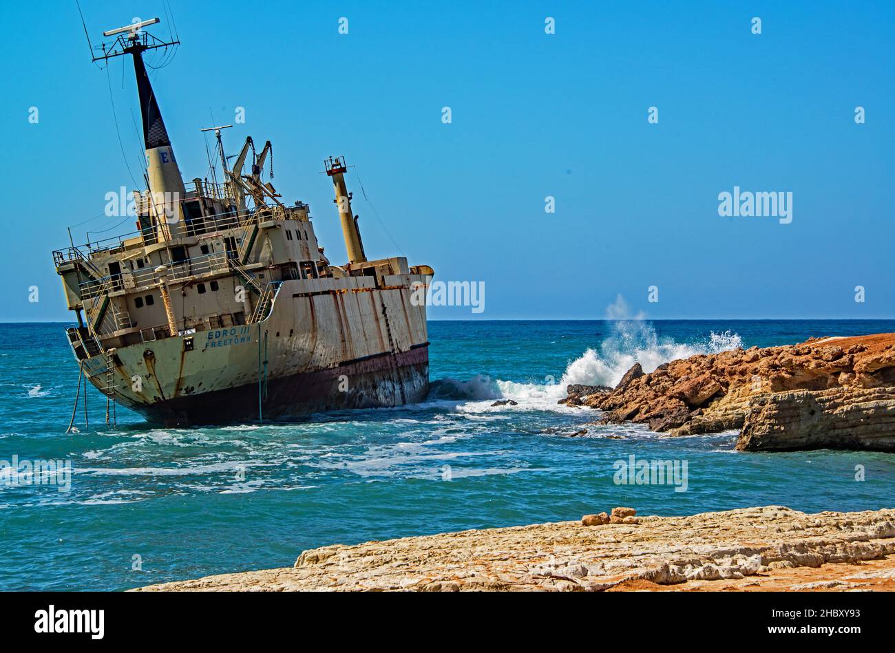 EDRO III (naufragio) Peyia, Cipro. Foto Stock