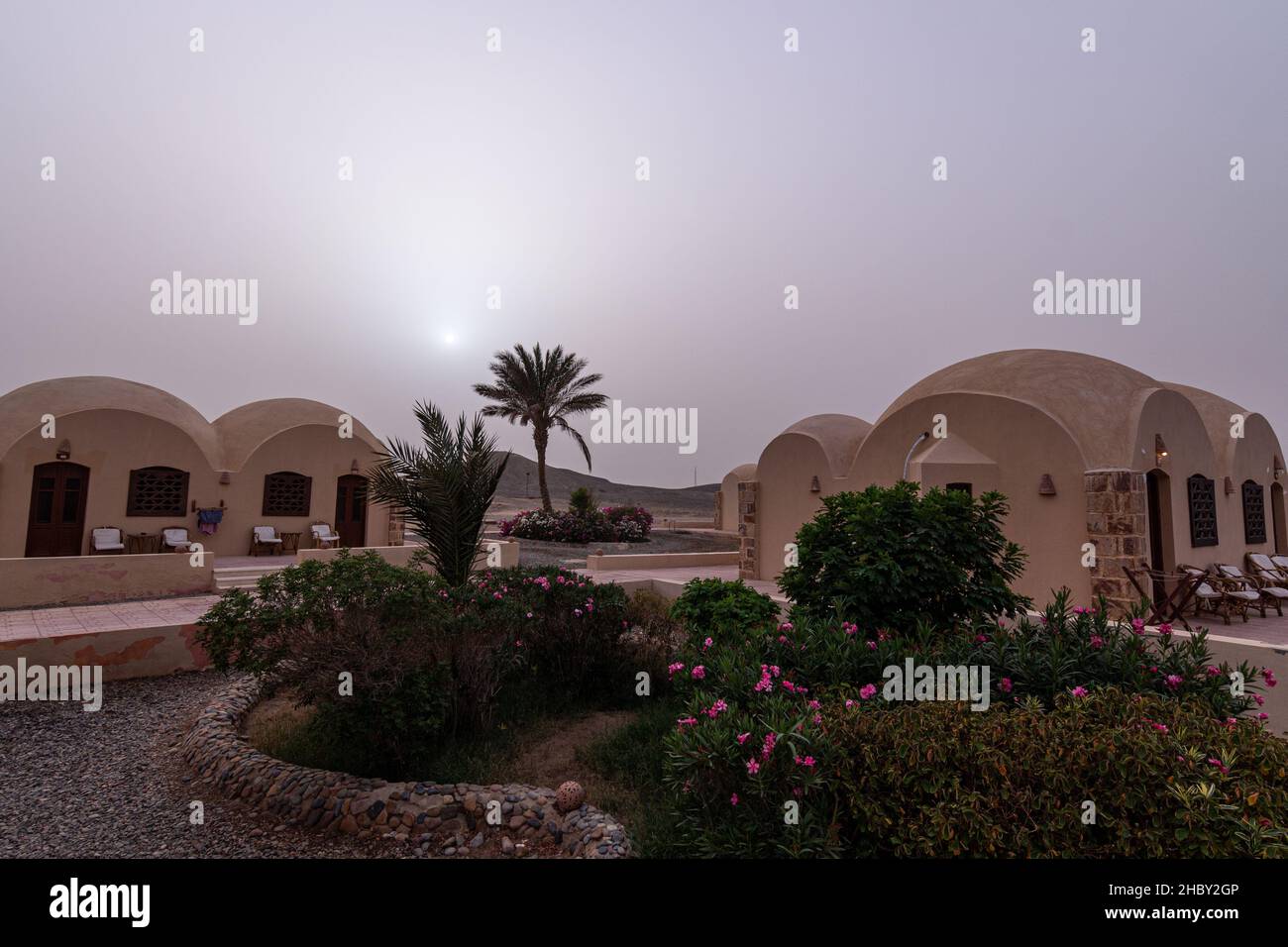 Campo di immersione nel deserto nel Mar Rosso meridionale, Egitto Foto Stock