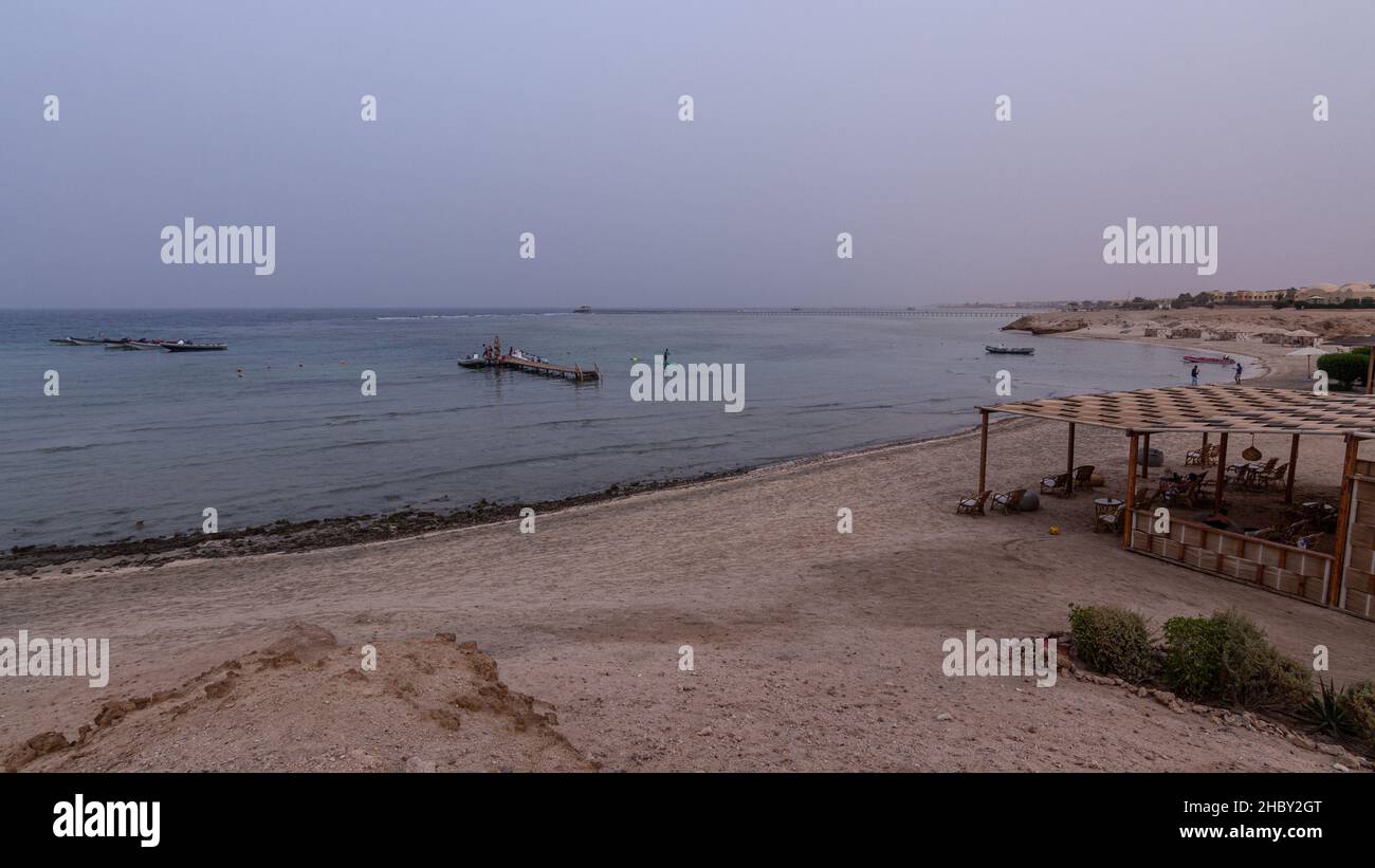 Campo di immersione nel deserto nel Mar Rosso meridionale, Egitto Foto Stock