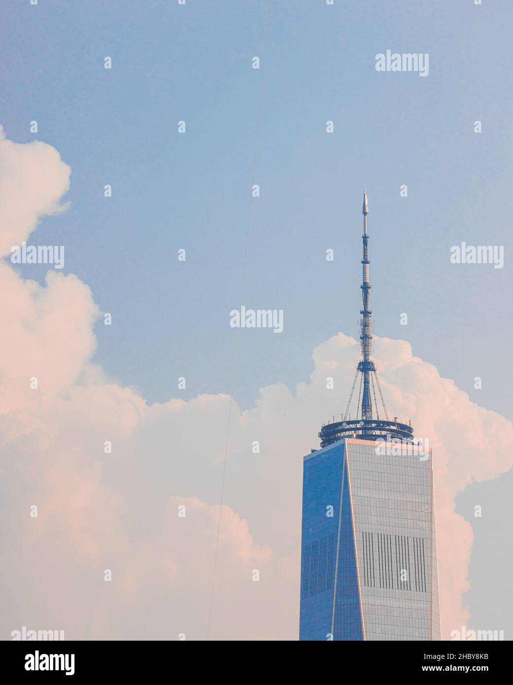 Una foto verticale dell'edificio del World Trade Center a Manhattan, New York City Foto Stock