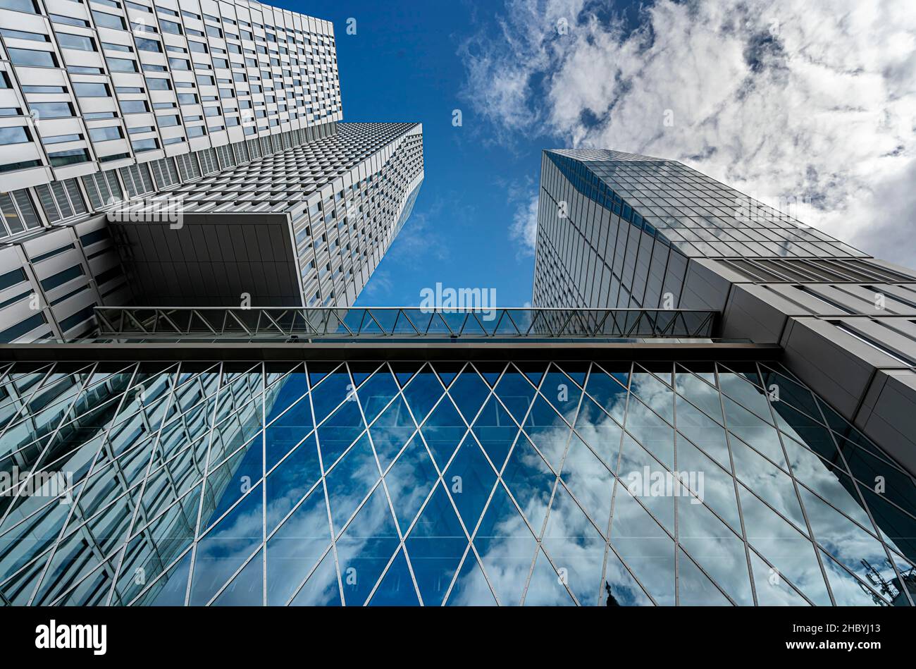 Alta architettura a Francoforte sul meno, Hesse, Germania Foto Stock