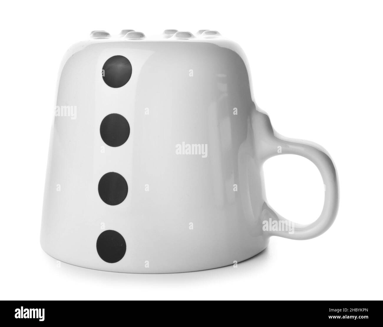 Tazza elegante isolata su sfondo bianco Foto Stock