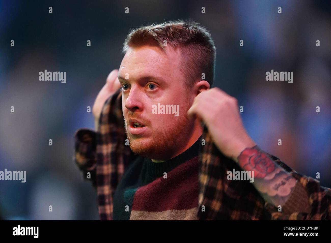 YouTuber Jack Carl Dean, JaackMaate, è visto durante il giorno otto del William Hill World Darts Championship ad Alexandra Palace, Londra. Data foto: Mercoledì 22 dicembre 2021. Foto Stock