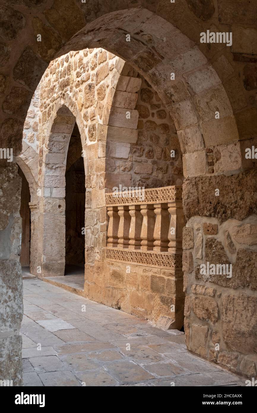 Monastero di Mor Hananyo (Deyrulzafaran, Monastero di Saffron), Provincia di Mardin della Turchia Foto Stock