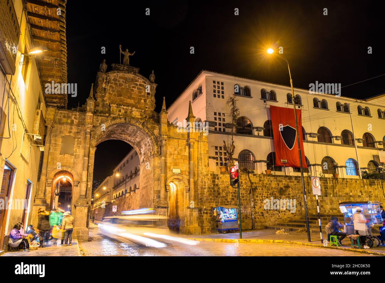 Santa Clara Arch in Cusco, Perù Foto Stock