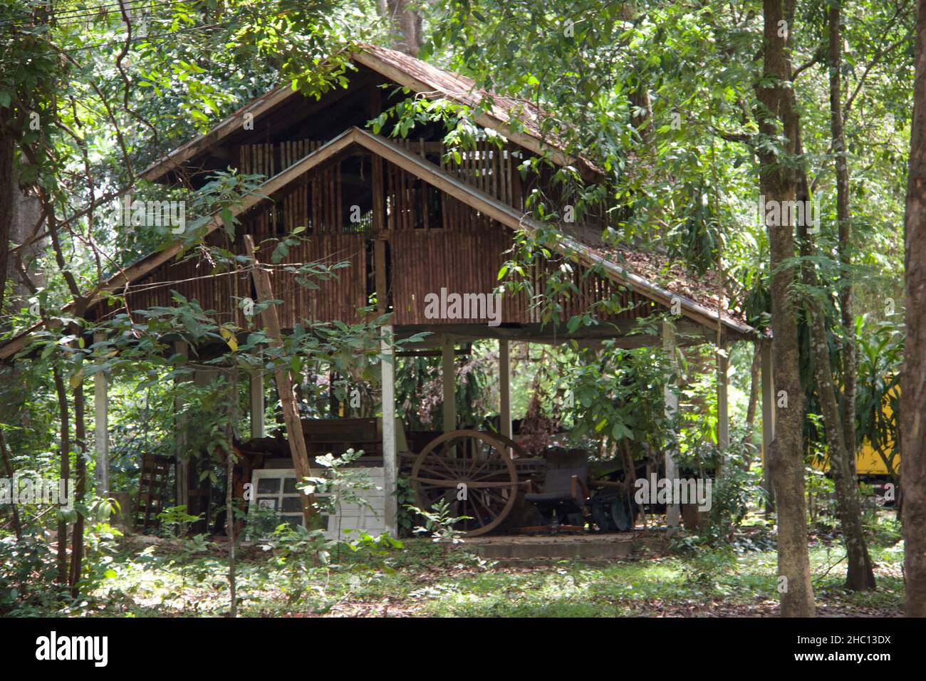 Immagini della Thailandia nord-orientale conosciuta come regione di Esa o Isaan. Forti tradizioni culturali in un ambiente rurale. Colorato e eccentrico, bello e unico. Foto Stock