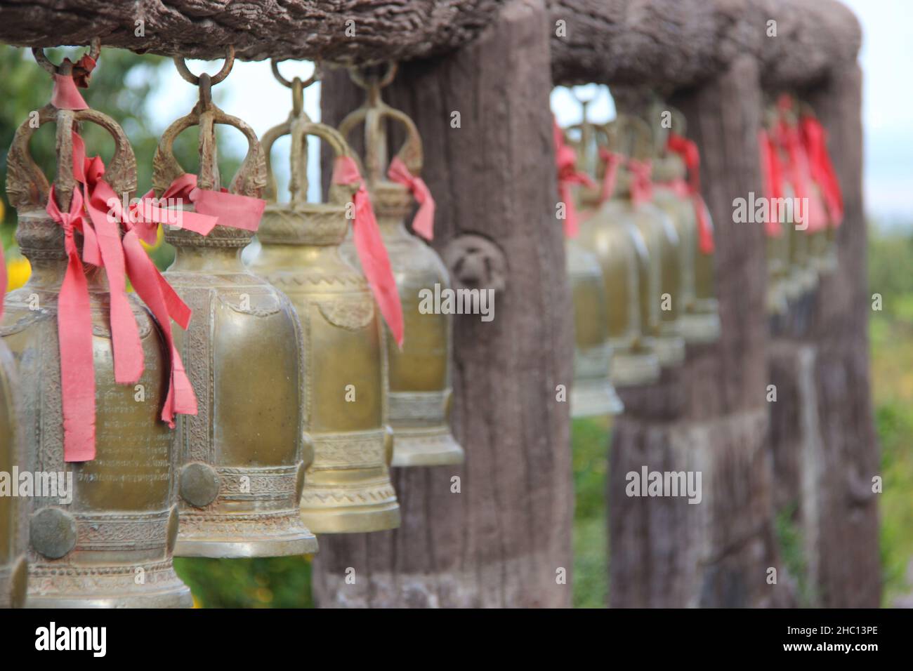 Immagini fotografiche della Thailandia nord-orientale scattate nei templi buddisti di Roi et, la capitale culturale di Isaan. Foto Stock