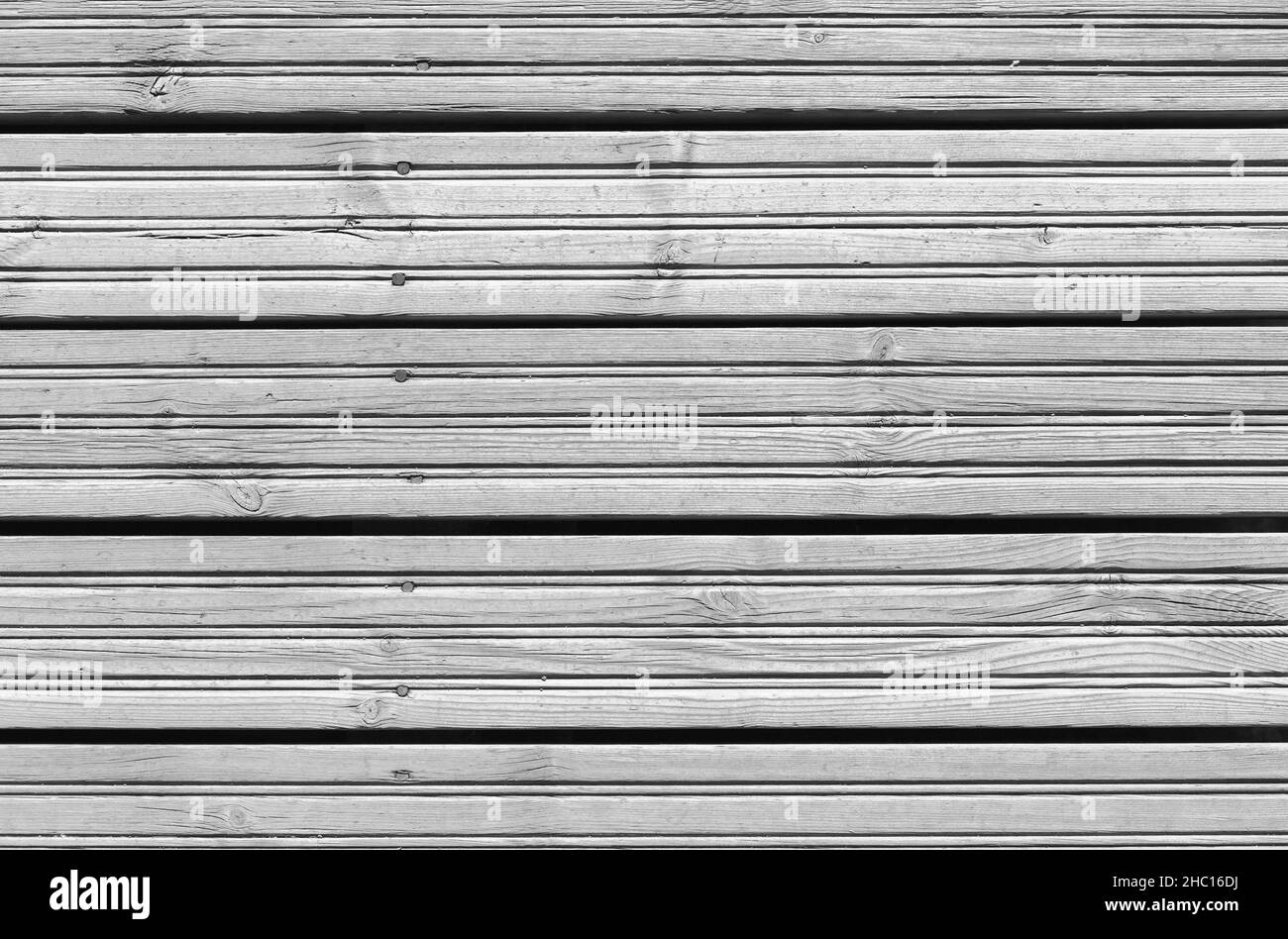 Trama di fondo del pavimento grigio in legno di larice ruvido, vista dall'alto Foto Stock