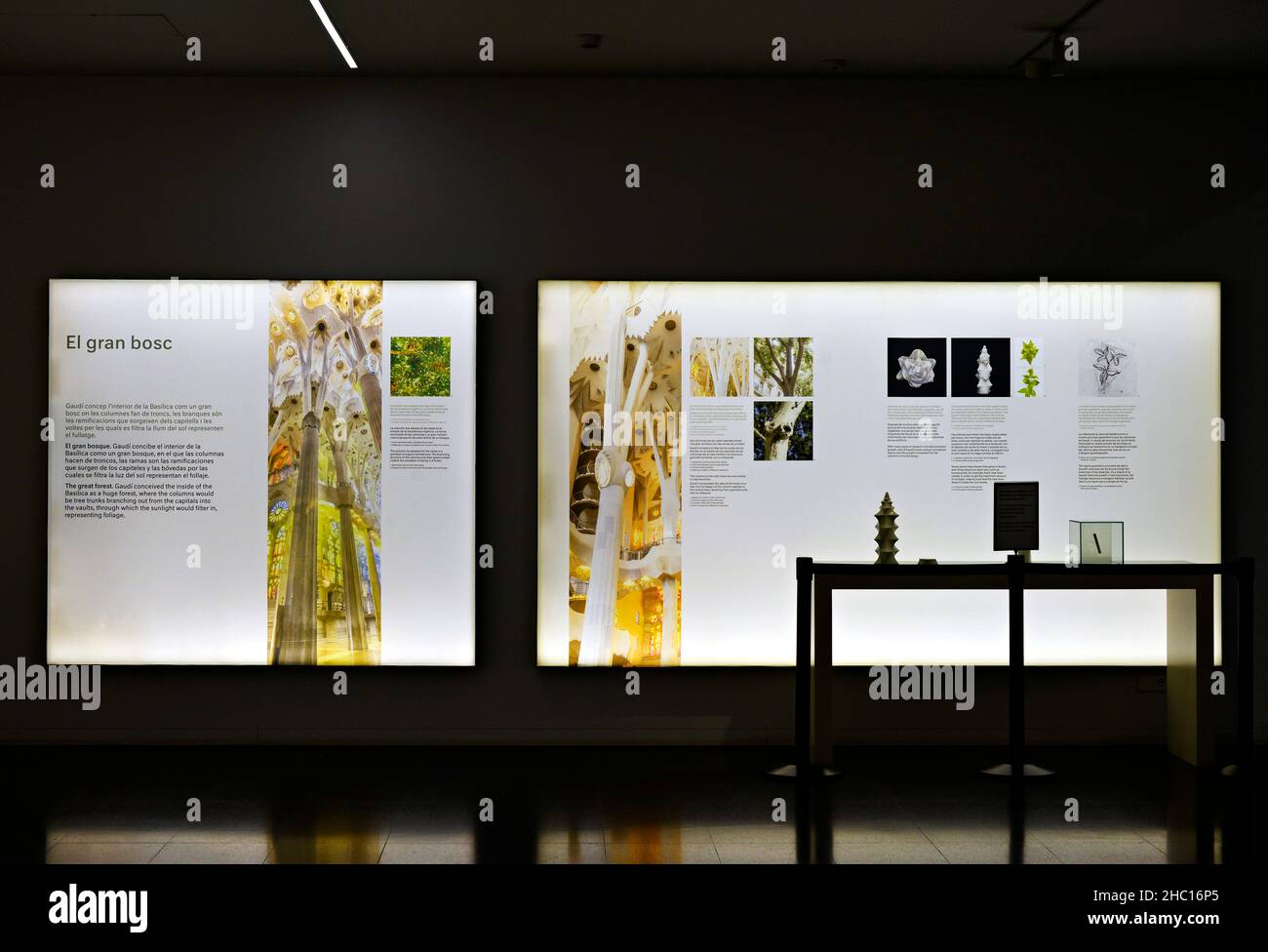 Museo del Tempio della Sagrada Familia a Barcellona, Catalogna, Spagna Foto Stock