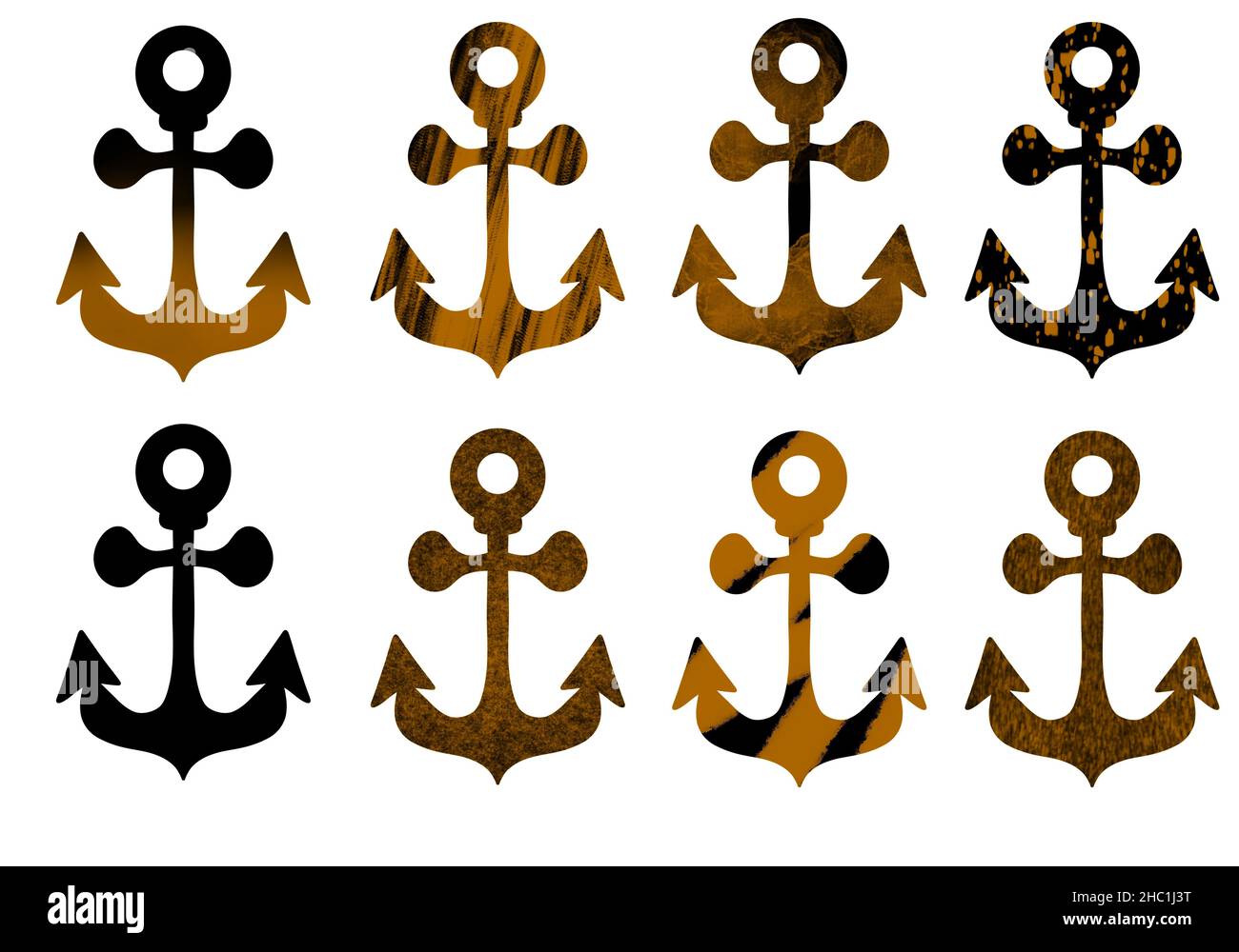 Set con ancoraggi per carta da parati e imballaggi e biancheria, regali e carte Foto Stock