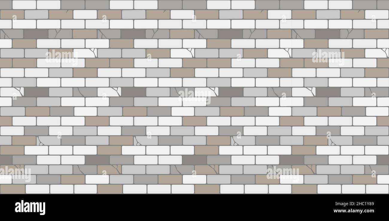 Flat Brick Wall Seamless Texture Decorative background Vector Illustration Illustrazione Vettoriale