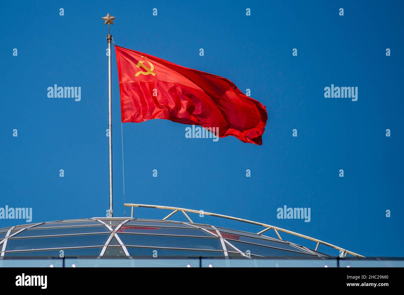 Bandiera dell'Unione Sovietica Foto Stock