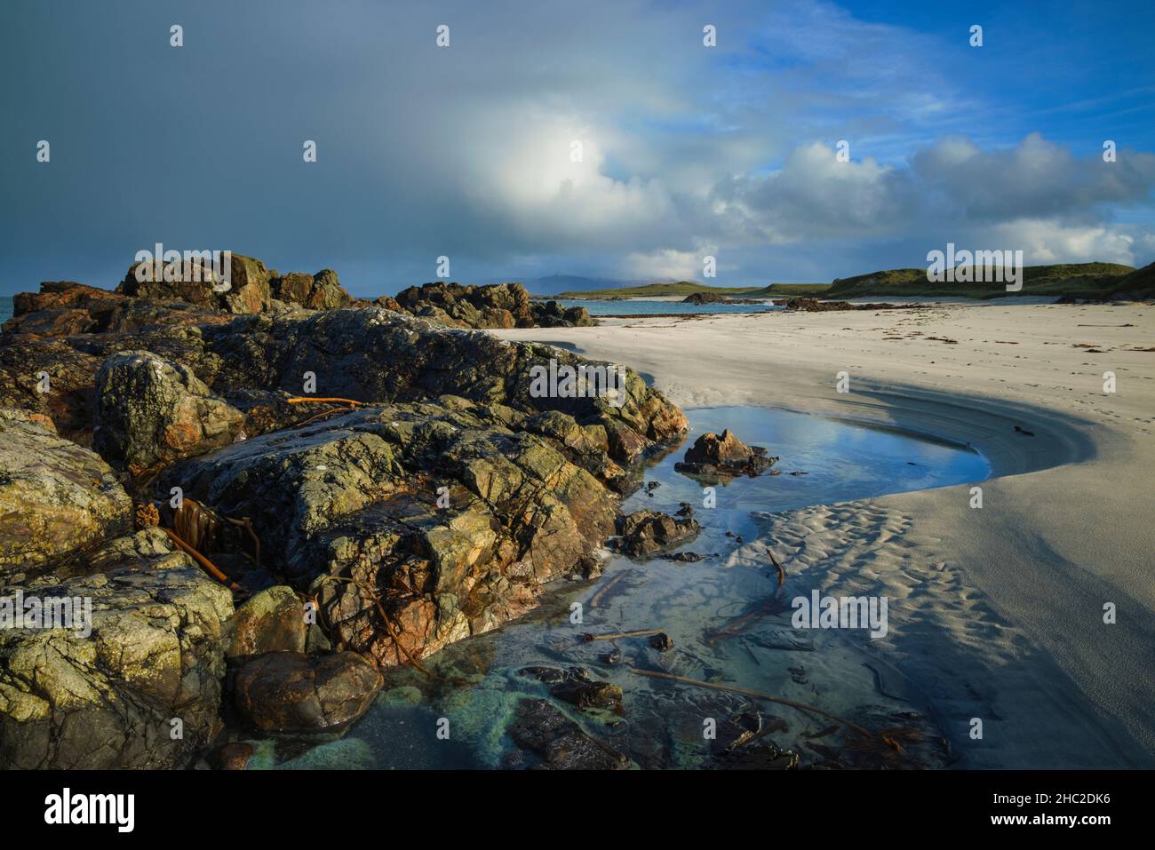 Spiaggia di Traigh an t-Suidhe, Isola di Iona. Foto Stock