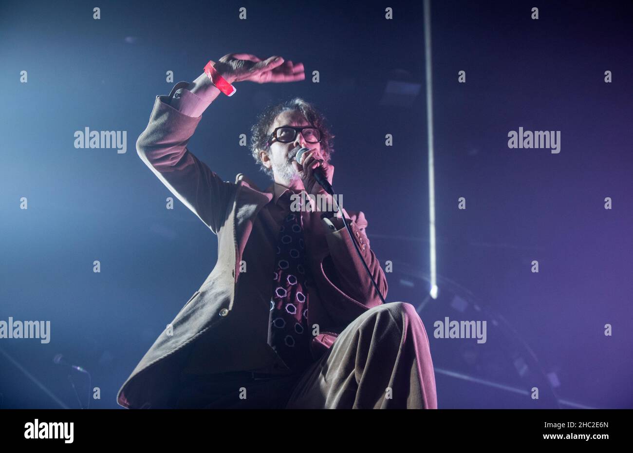 Javis Cocker alla Invisible Wind Factory, Liverpool, novembre 2021 Foto Stock