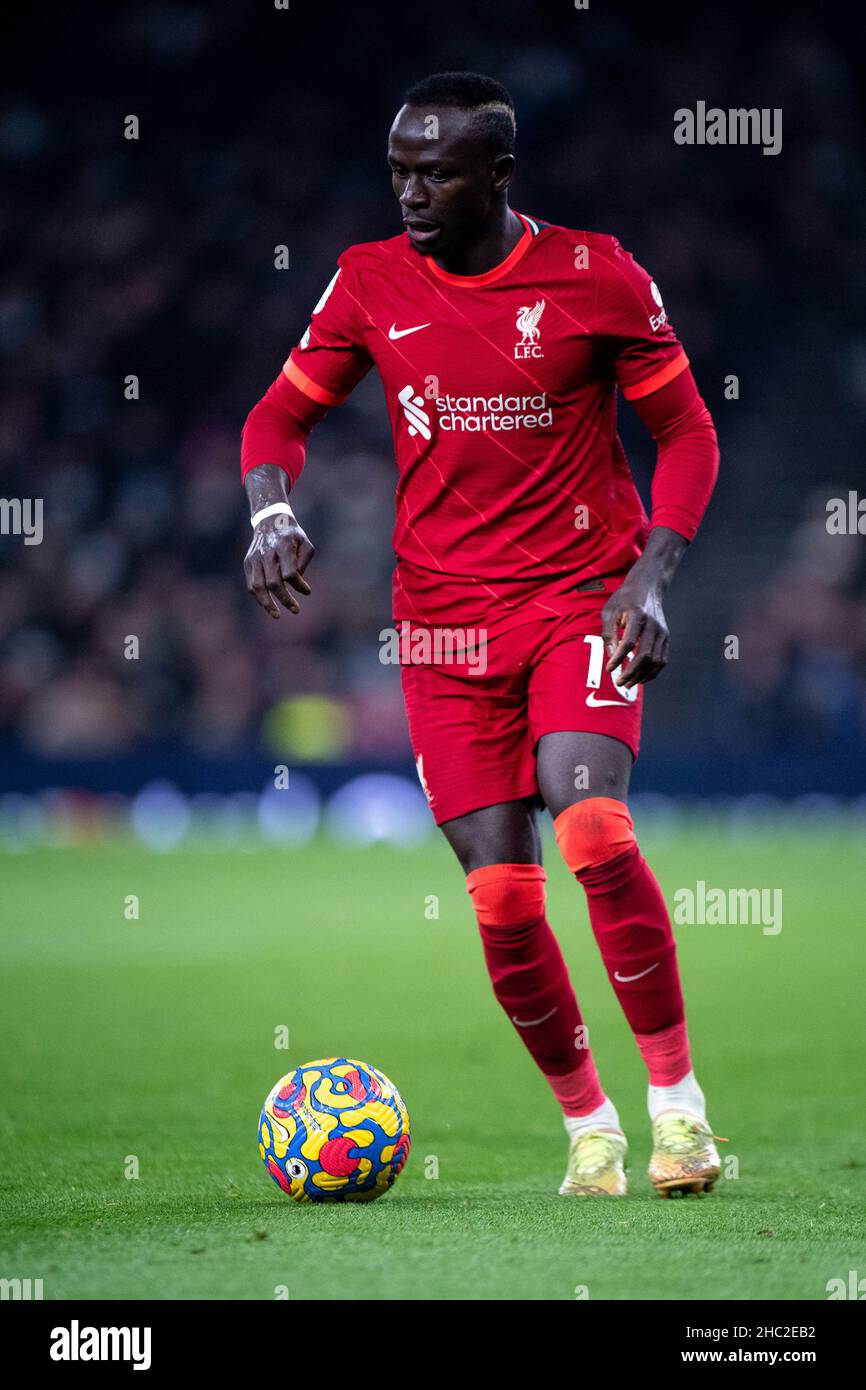 LONDRA, INGHILTERRA - DICEMBRE 19: Sadio Mane durante la partita della Premier League tra Tottenham Hotspur e Liverpool al Tottenham Hotspur Stadium on De Foto Stock