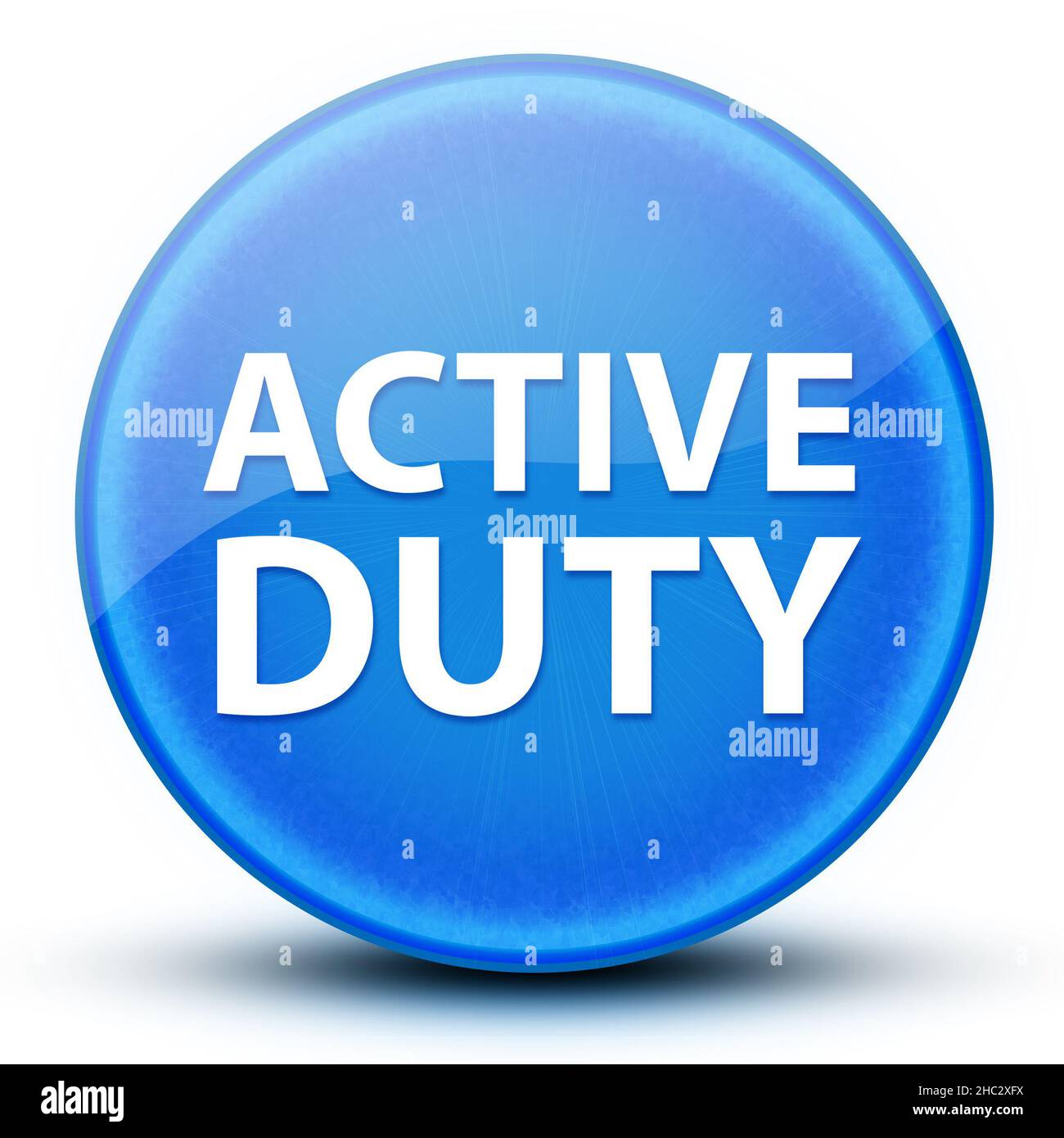 Bulbo oculare Active Duty lucido elegante pulsante rotondo blu illustrazione astratta Foto Stock