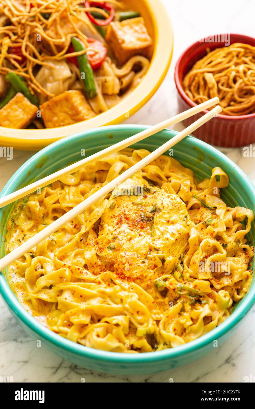 Noodles di Curry e di Hangover della Thailandia del Nord, Foto Stock