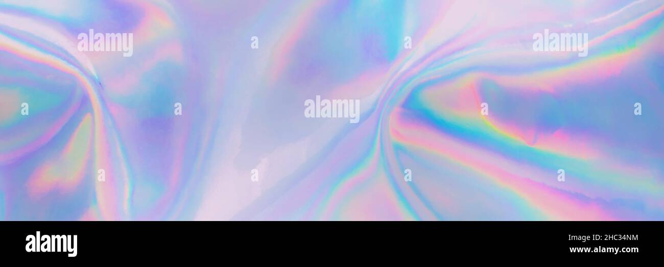Astratto sfocato arcobaleno pastello colore sfondo olografico banner Foto Stock