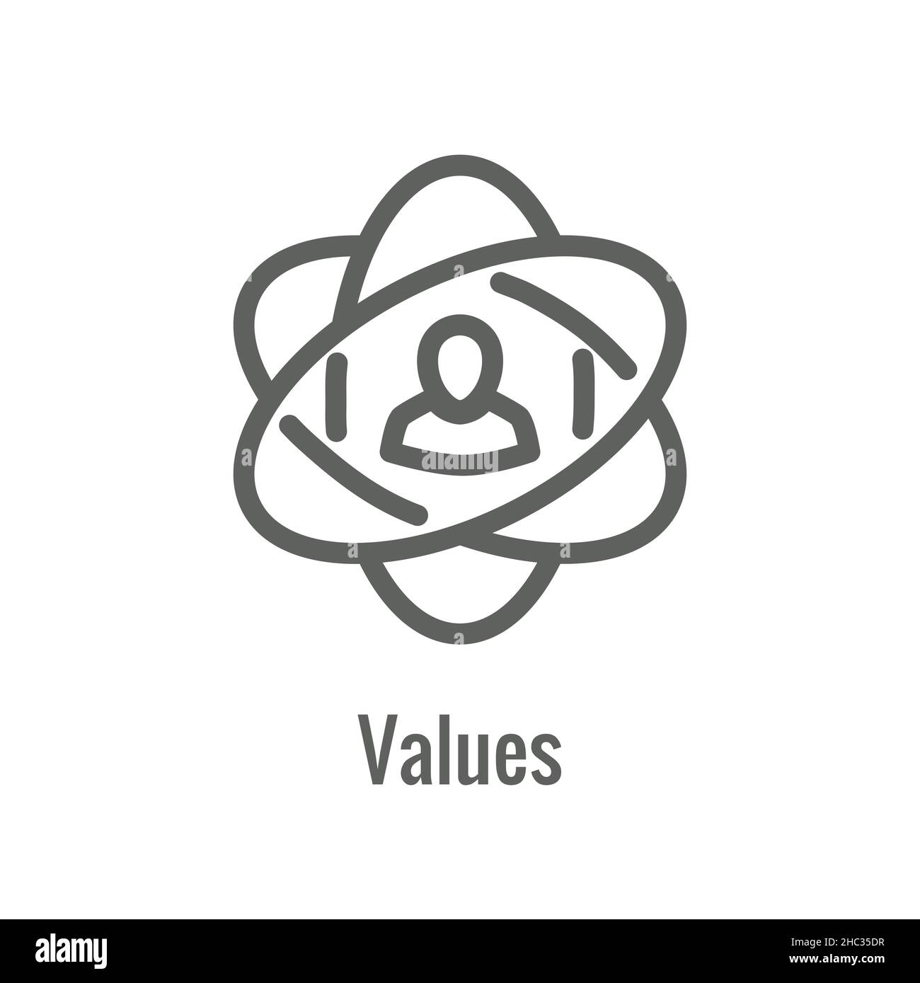 Icona valori da utilizzare con Core Values & Mission Statements Illustrazione Vettoriale