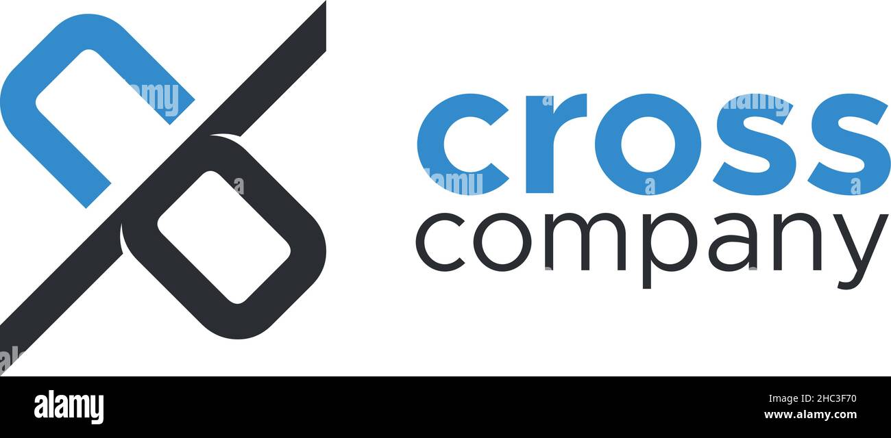 Design moderno CROSS COMPANY cambia logo design Illustrazione Vettoriale