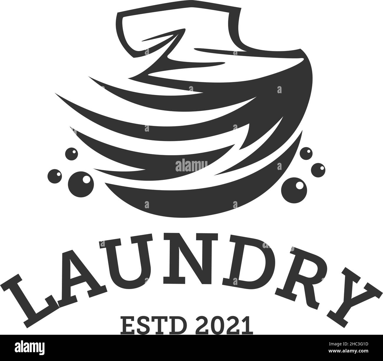 Design moderno, LAVANDERIA, lavaggio a secco, logo design Illustrazione Vettoriale