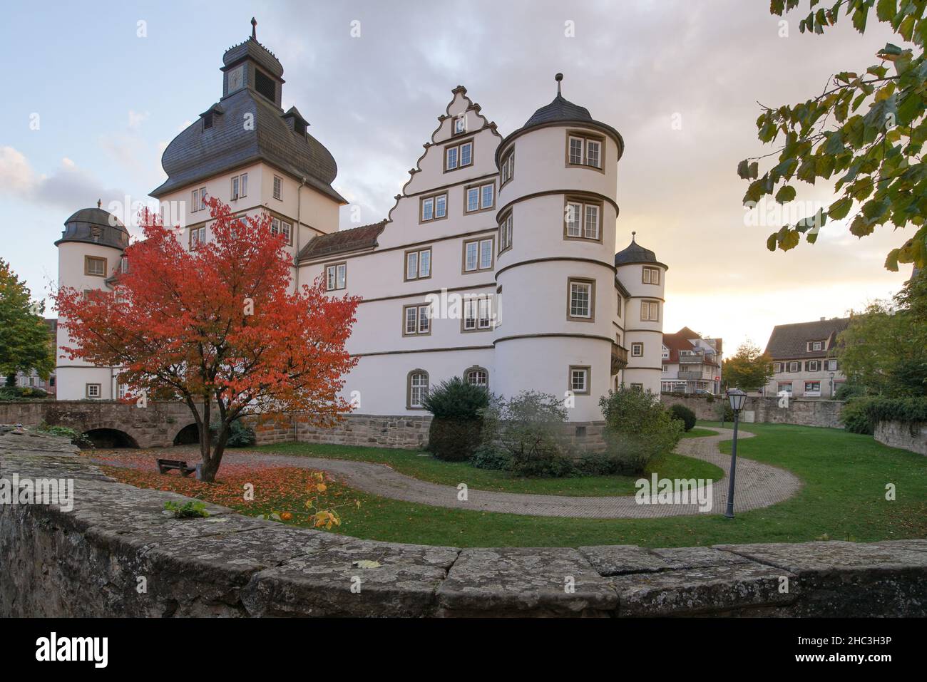 Schloss Pfedelsbach in der ehemaligen Grafschaft Hohenlohe Foto Stock