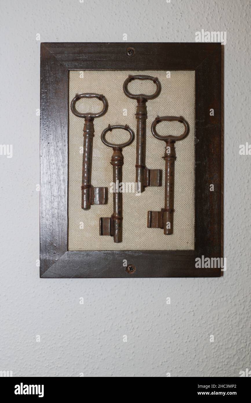 Schlüssel al Zimmernummer Zahl Foto Stock