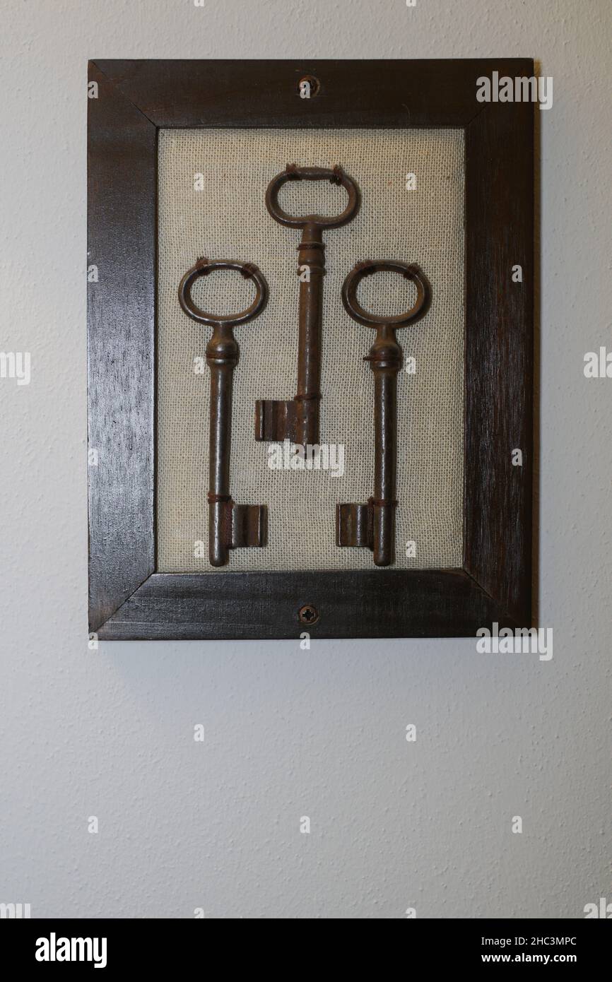 Schlüssel al Zimmernummer Zahl Foto Stock