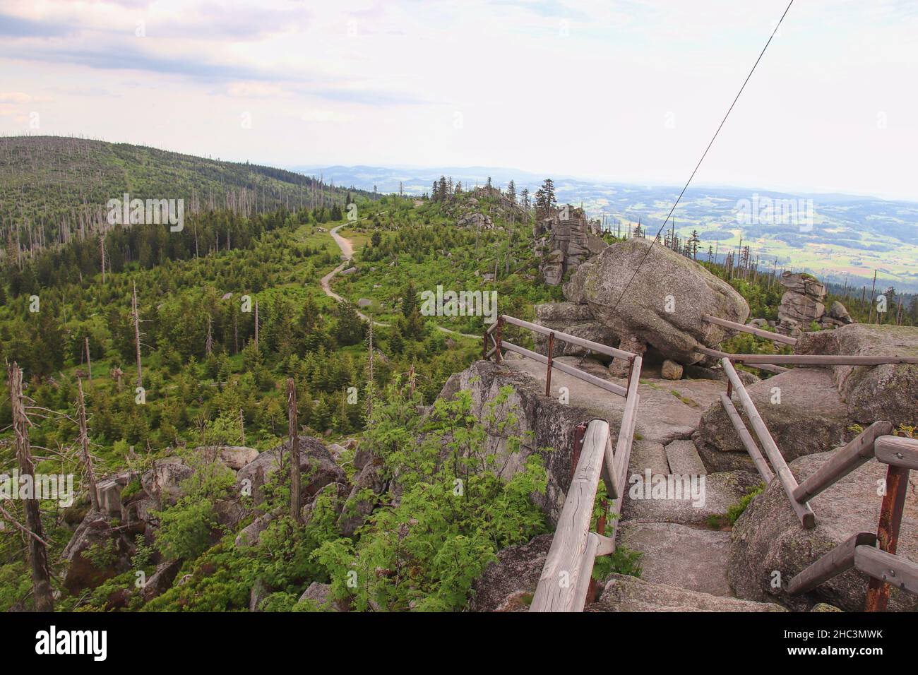 Il monte Hochstein al confine con la Germania Foto Stock