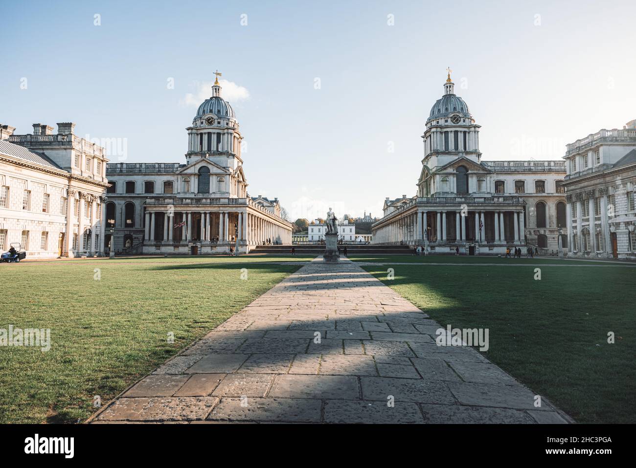 Old Royal Naval College. È il fulcro architettonico di Maritime Greenwich Foto Stock