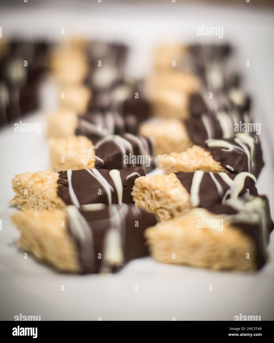 Shot verticale di dolci gourmet in un country club nel New Jersey Foto Stock