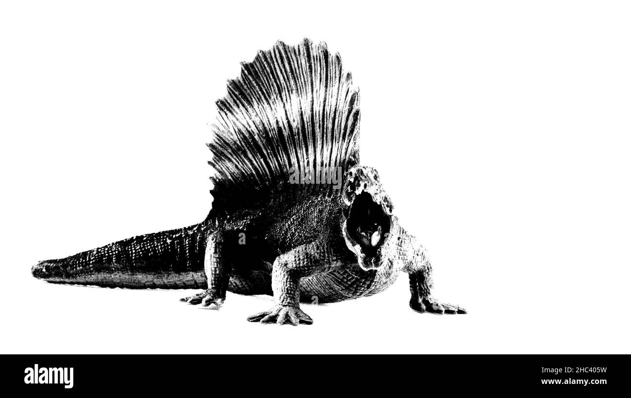 immagine stilizzata di un dinosauro giocattolo Foto Stock